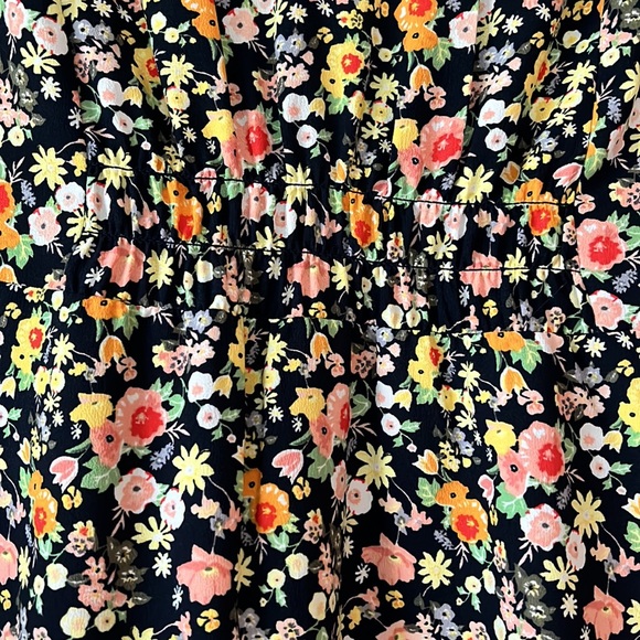 Floral midi v-neck dress - Picture 2 of 5